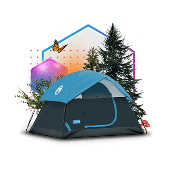 Sleeping under the stars and cooking over a fire