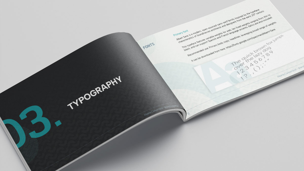 Typography definitions in brand guidelines